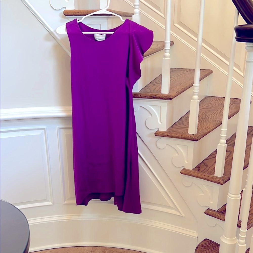 3.1 Phillip Lim Purple Asymmetrical Sheath Dress